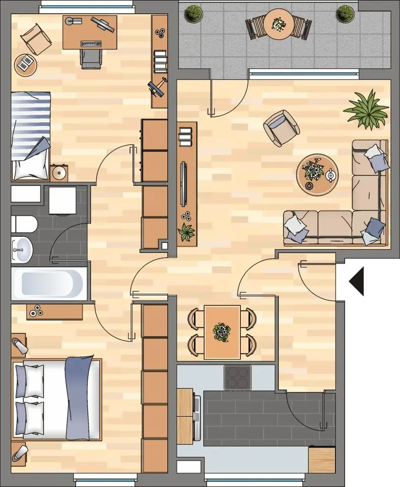 3 Zimmer Wohnung mit 70 m² in Wolfsburg – Bild 5