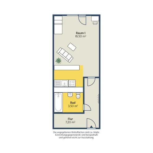 1 Zimmer Wohnung mit 29 m² in Leipzig – Bild 2