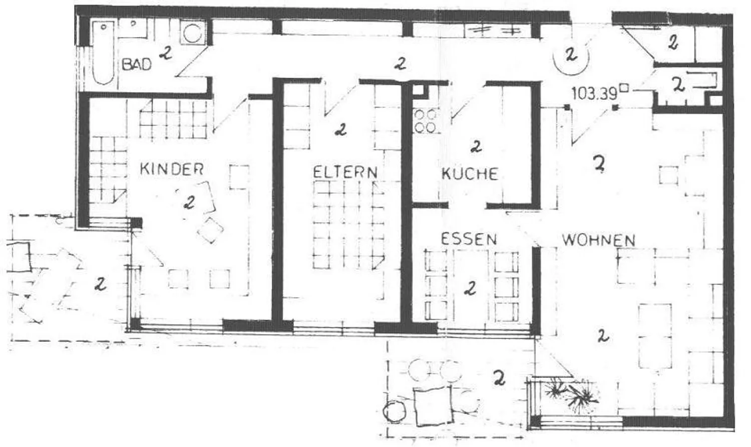 4 Zimmer Wohnung mit 103 m² in Tübingen – Bild 2