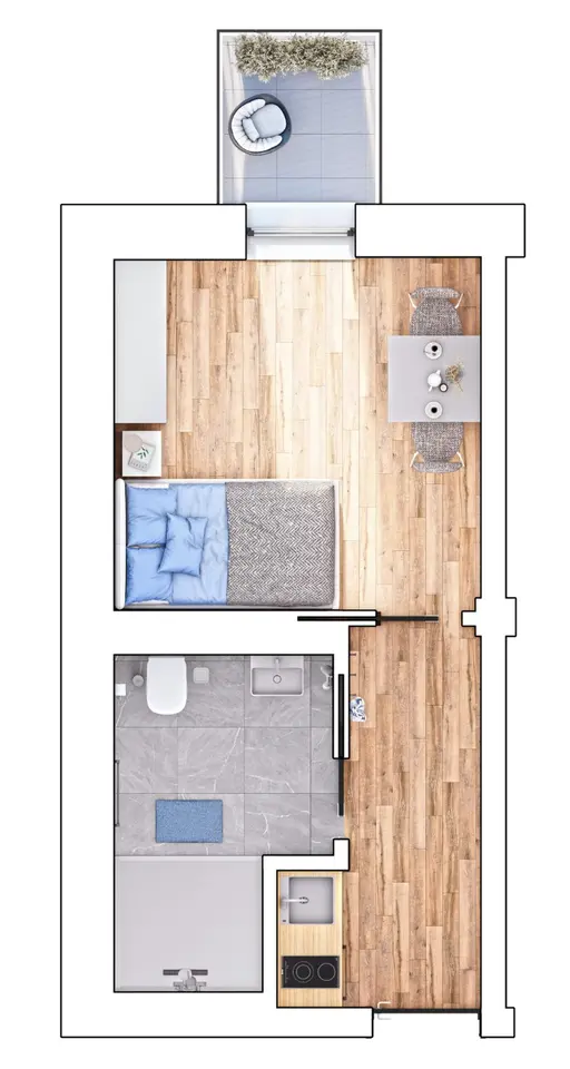 Studio mit 23 m² in München – Bild 6
