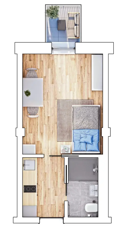Studio mit 23 m² in München – Bild 7