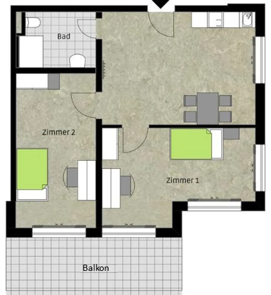 2 Zimmer Wohnung mit 71 m² in Aalen – Bild 2
