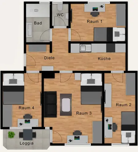 WG-Zimmer mit 22 m² in München – Bild 2