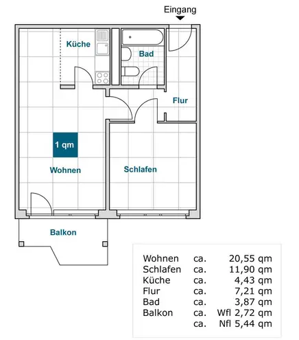 2 Zimmer Wohnung mit 51 m² in Dresden – Bild 3