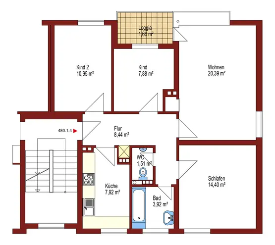 4 Zimmer Wohnung mit 77 m² in Oldenburg – Bild 2