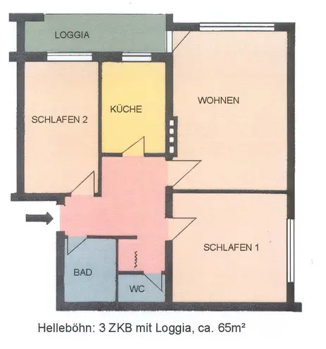 3 Zimmer Wohnung mit 66 m² in Kassel – Bild 3