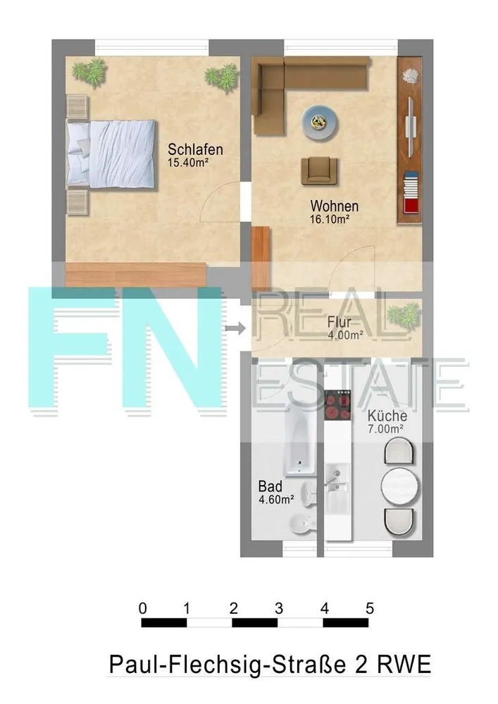 2 Zimmer Wohnung mit 47 m² in Leipzig – Bild 11