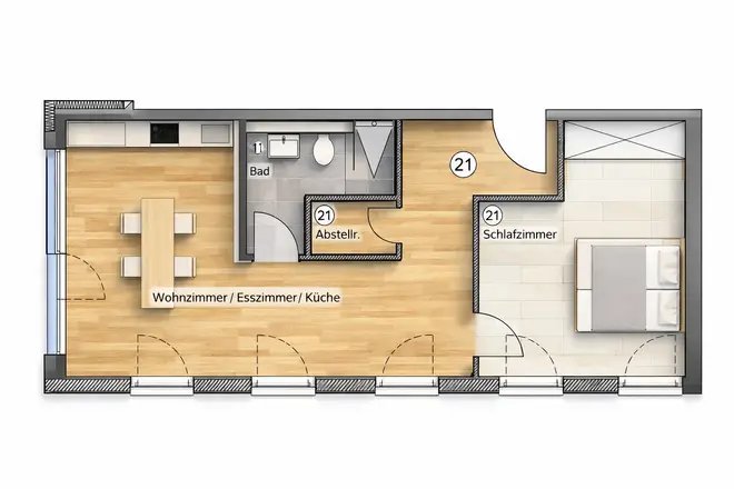 2 Zimmer Wohnung mit 56 m² in Frankfurt am Main – Bild 10