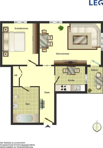 2 Zimmer Wohnung mit 61 m² in Hamm – Bild 2