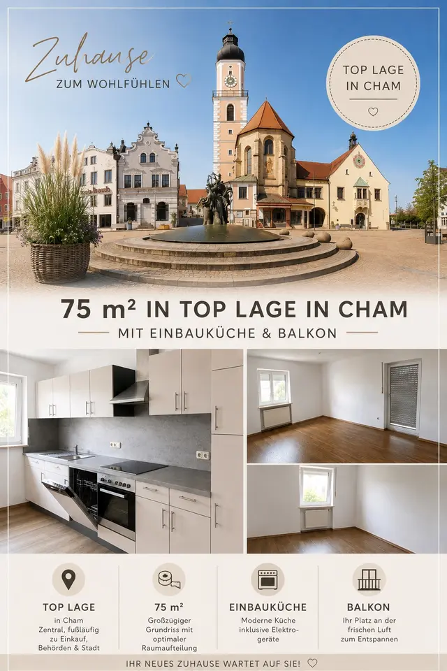3 Zimmer Wohnung mit 75 m² in Cham – Bild 4