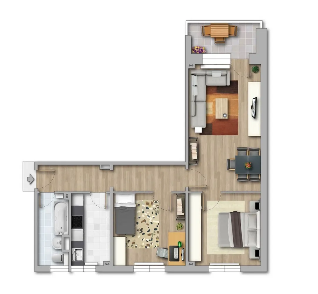 3 Zimmer Wohnung mit 68 m² in Magdeburg – Bild 4