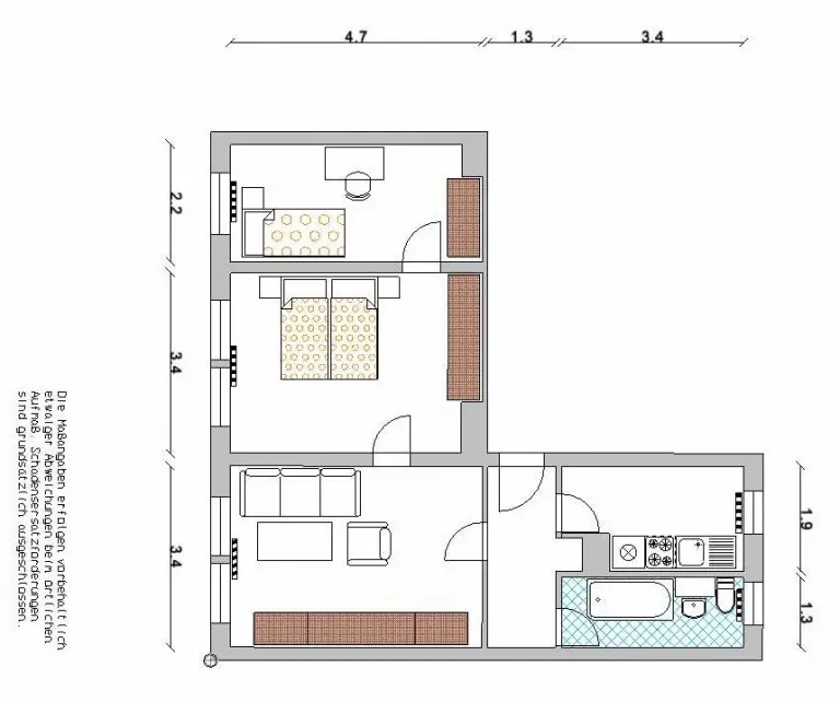 3 Zimmer Wohnung mit 55 m² in Lutherstadt Wittenberg – Bild 4