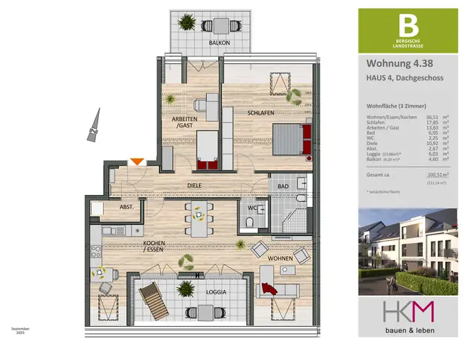 3 Zimmer Wohnung mit 101 m² in Leverkusen – Bild 3