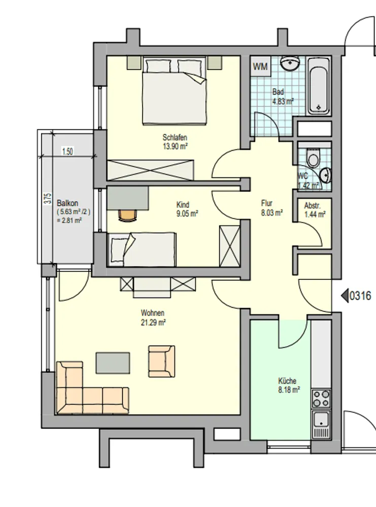 3 Zimmer Wohnung mit 72 m² in Göppingen – Bild 4