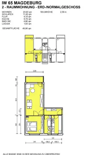 2 Zimmer Wohnung mit 48 m² in Dresden – Bild 2