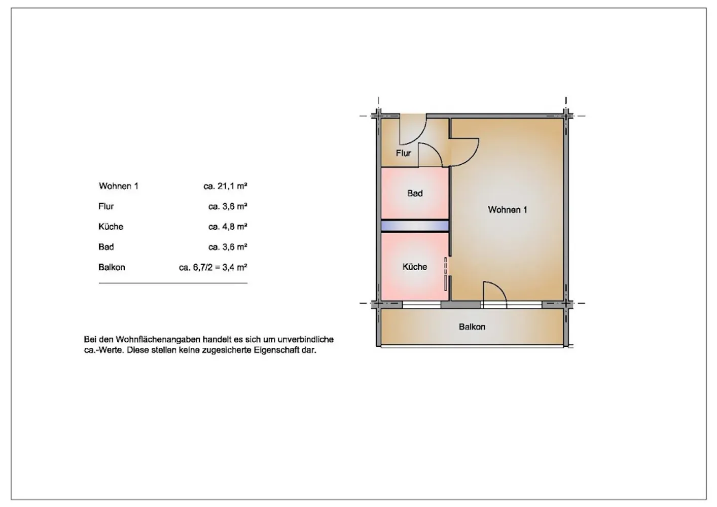 1 Zimmer Wohnung mit 34 m² in Frankfurt (Oder) – Bild 2