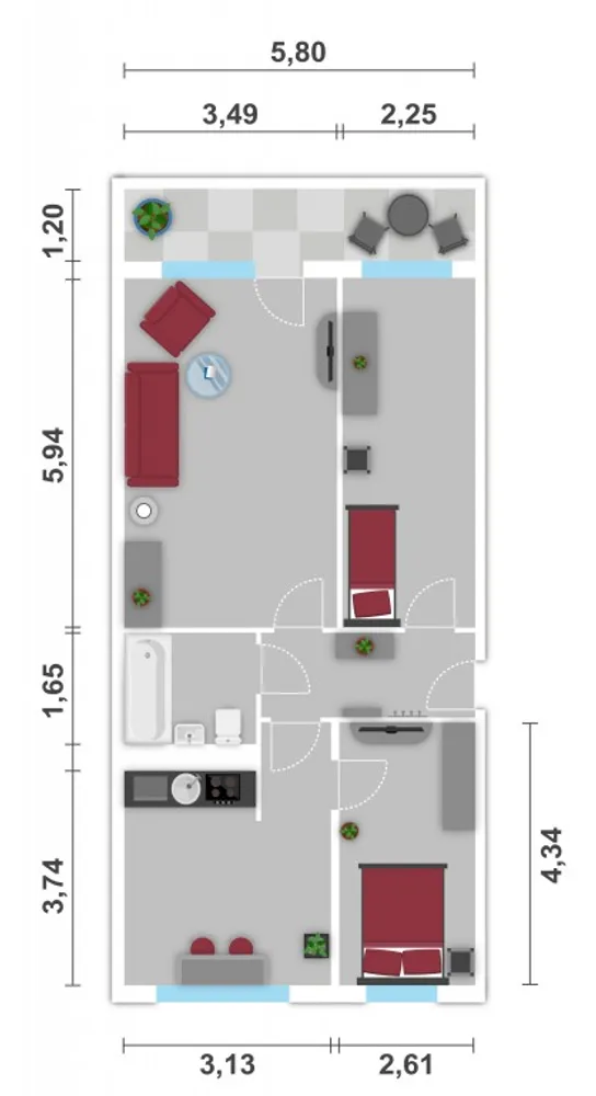 3 Zimmer Wohnung mit 70 m² in Stendal – Bild 2