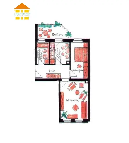 2 Zimmer Wohnung mit 57 m² in Chemnitz – Bild 4