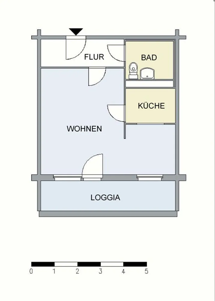 1 Zimmer Wohnung mit 36 m² in Neubrandenburg – Bild 2