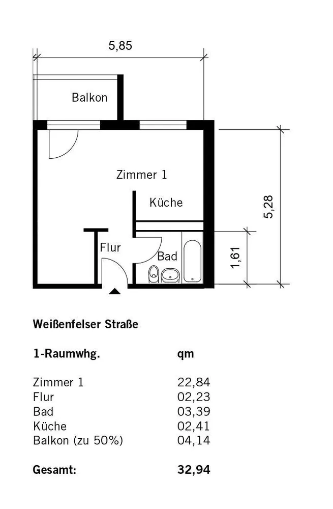 1 Zimmer Wohnung mit 30 m² in Halle (Saale) – Bild 7
