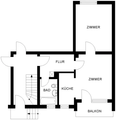 2 Zimmer Wohnung mit 45 m² in Bochum – Bild 2
