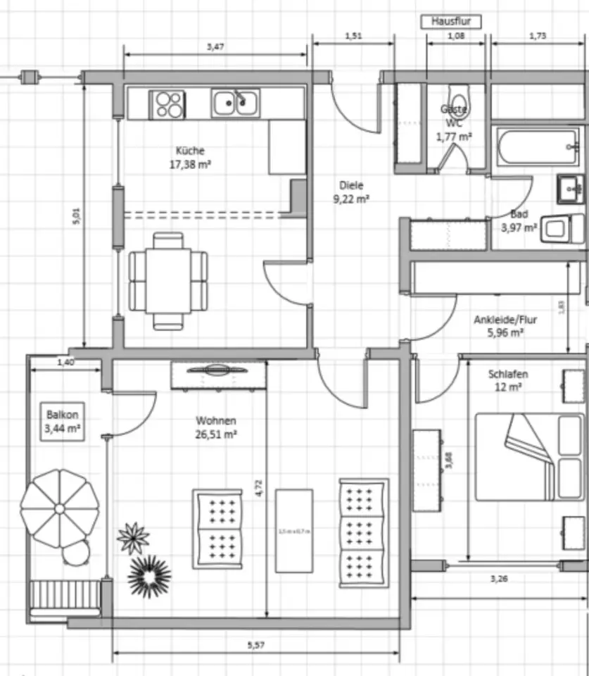 3 Zimmer Wohnung mit 83 m² in Mainz – Bild 7