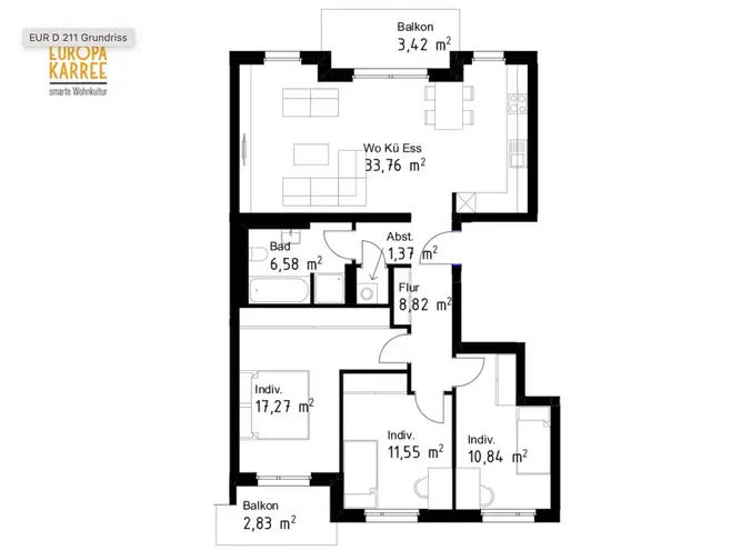 4 Zimmer Wohnung mit 96 m² in Erfurt – Bild 4