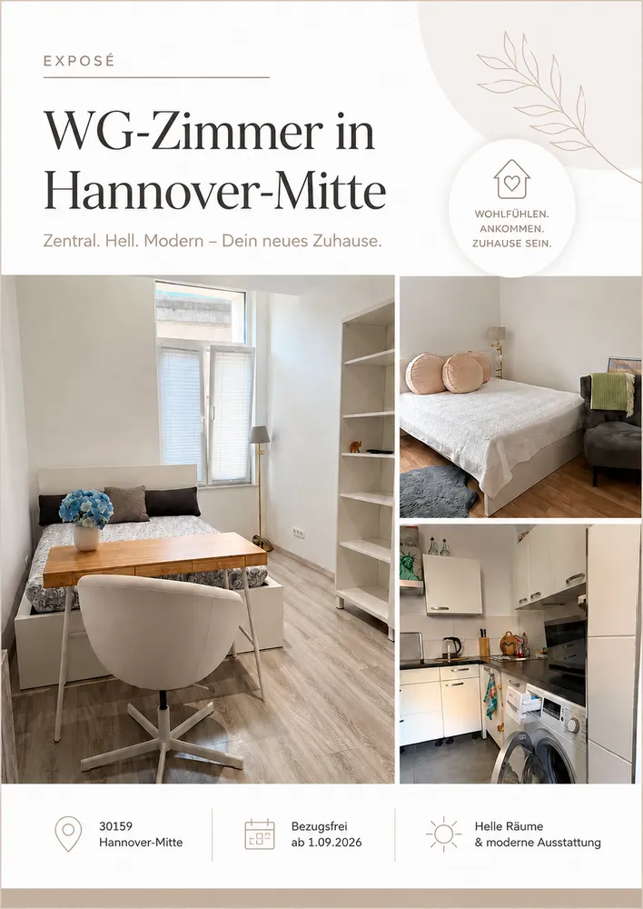 1 Zimmer Wohnung mit 25 m² in Hannover – Bild 1