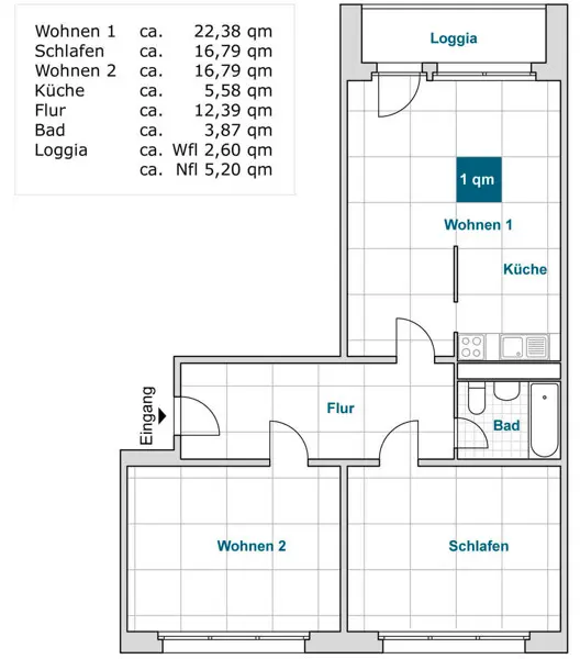 3 Zimmer Wohnung mit 80 m² in Dresden – Bild 9