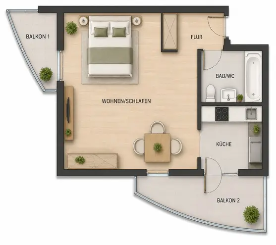 1 Zimmer Wohnung mit 44 m² in Leipzig – Bild 8
