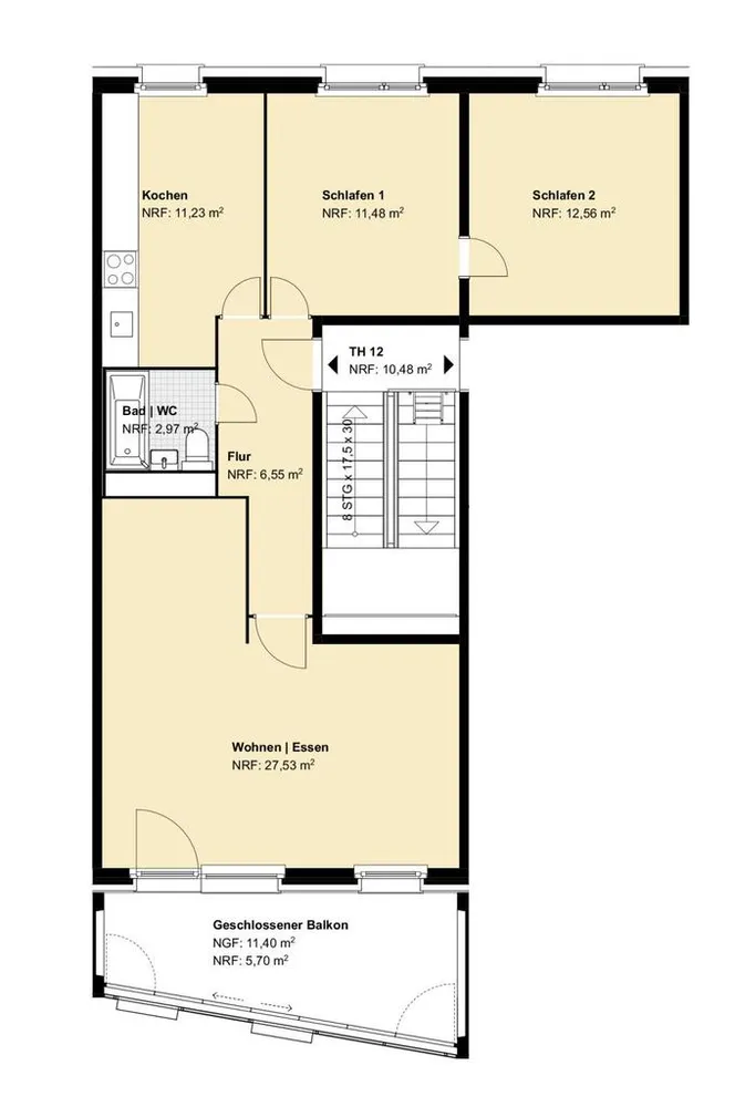 3 Zimmer Wohnung mit 78 m² in Nordhausen – Bild 2