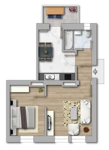 2 Zimmer Wohnung mit 47 m² in Magdeburg – Bild 5