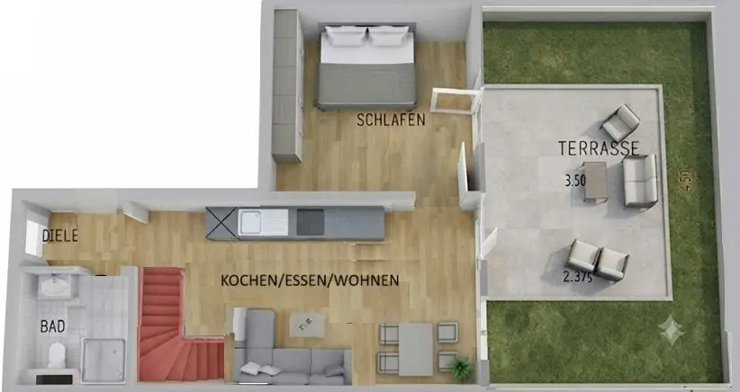 4 Zimmer Wohnung mit 46 m² in Landshut – Bild 1