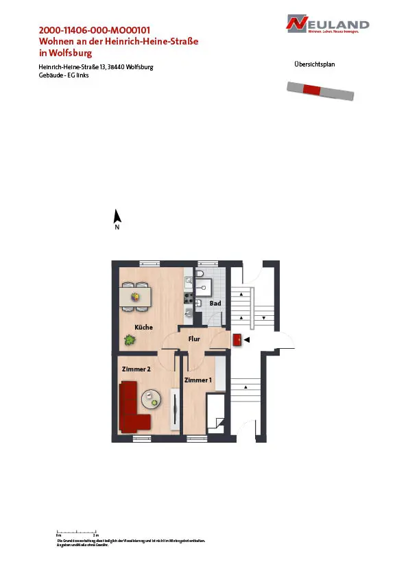 2 Zimmer Wohnung mit 47 m² in Wolfsburg – Bild 5