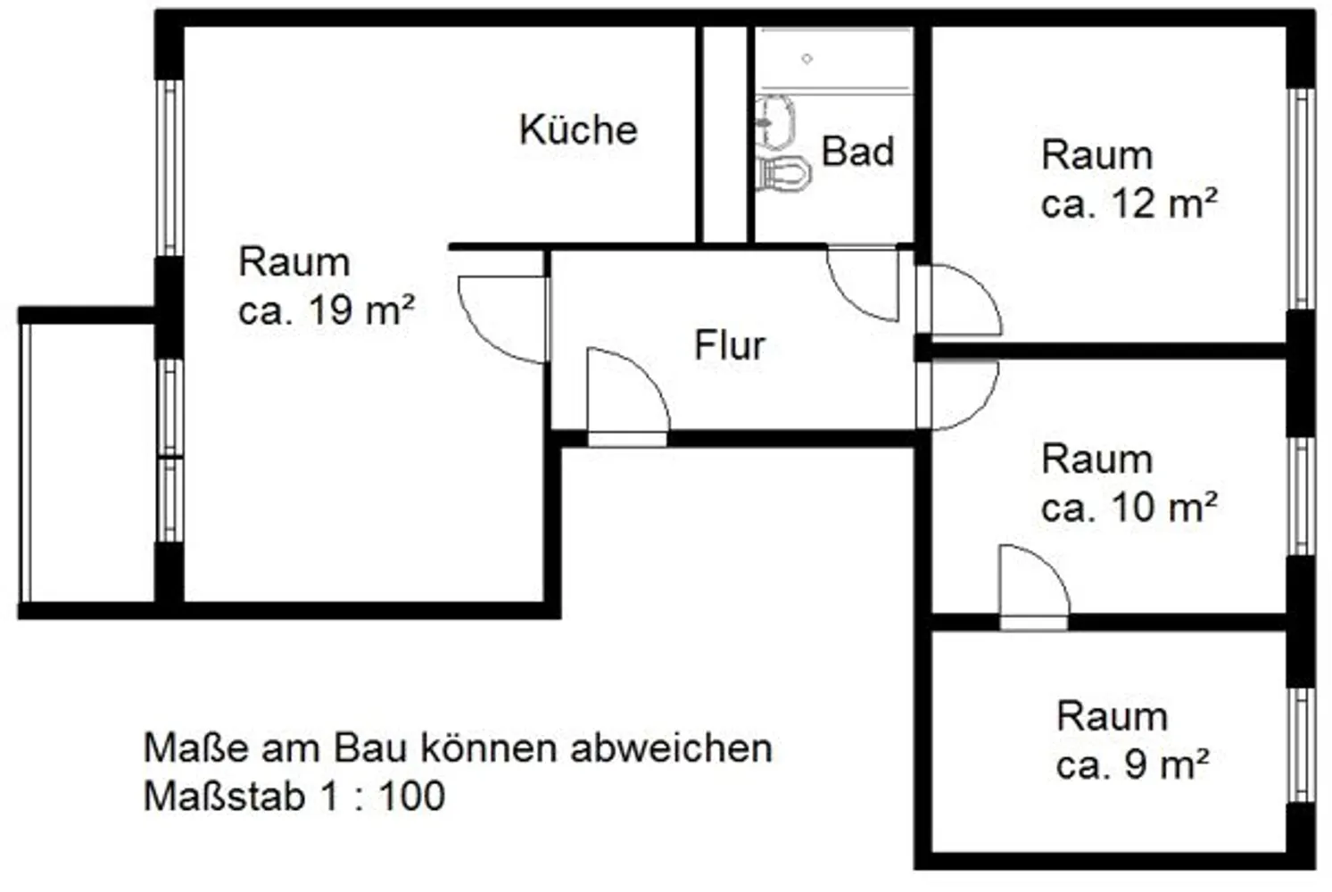 4 Zimmer Wohnung mit 67 m² in Halle (Saale) – Bild 4