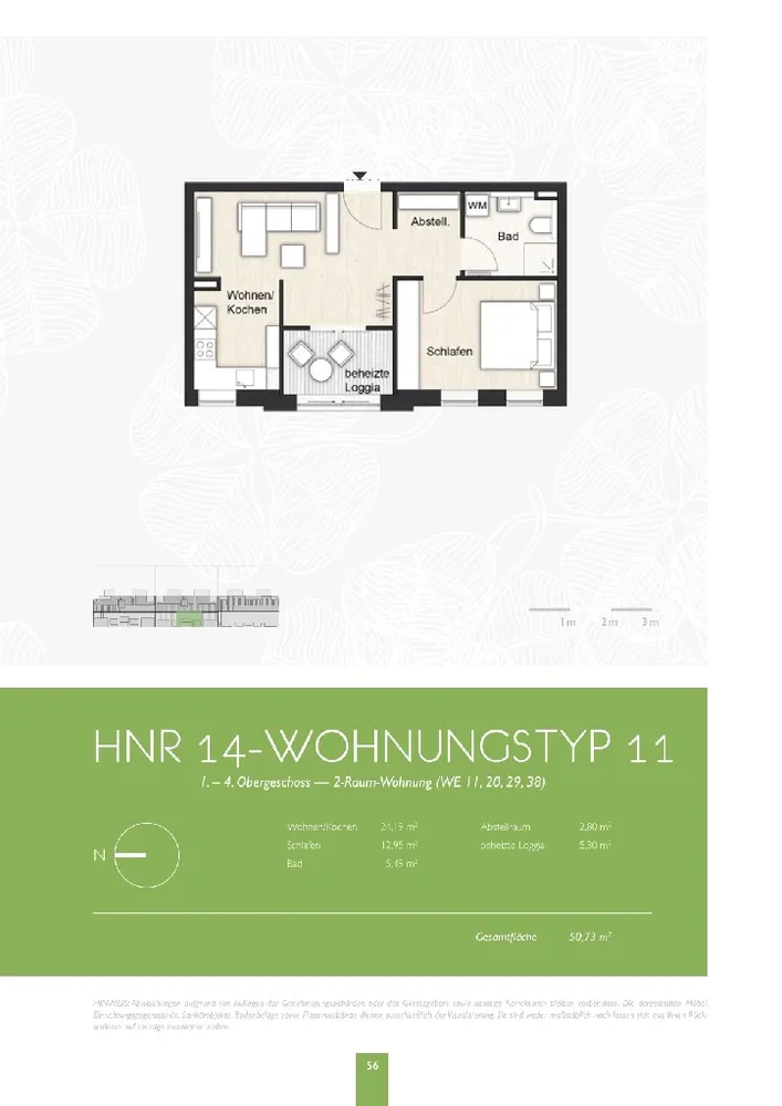 2 Zimmer Wohnung mit 51 m² in Leipzig – Bild 2