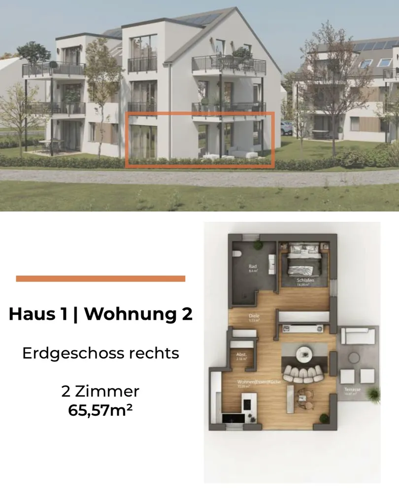3 Zimmer Wohnung mit 66 m² in Amberg – Bild 1