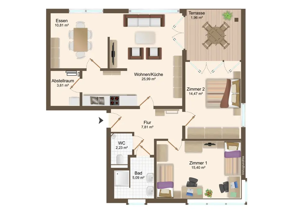 3 Zimmer Wohnung mit 88 m² in Vechta – Bild 5