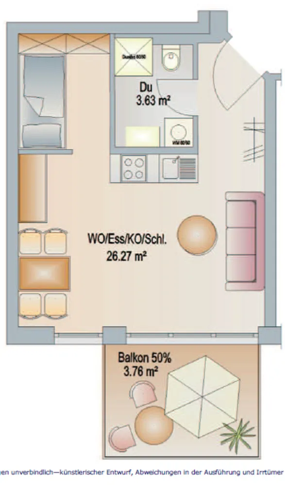 2 Zimmer Wohnung mit 34 m² in Regensburg – Bild 7