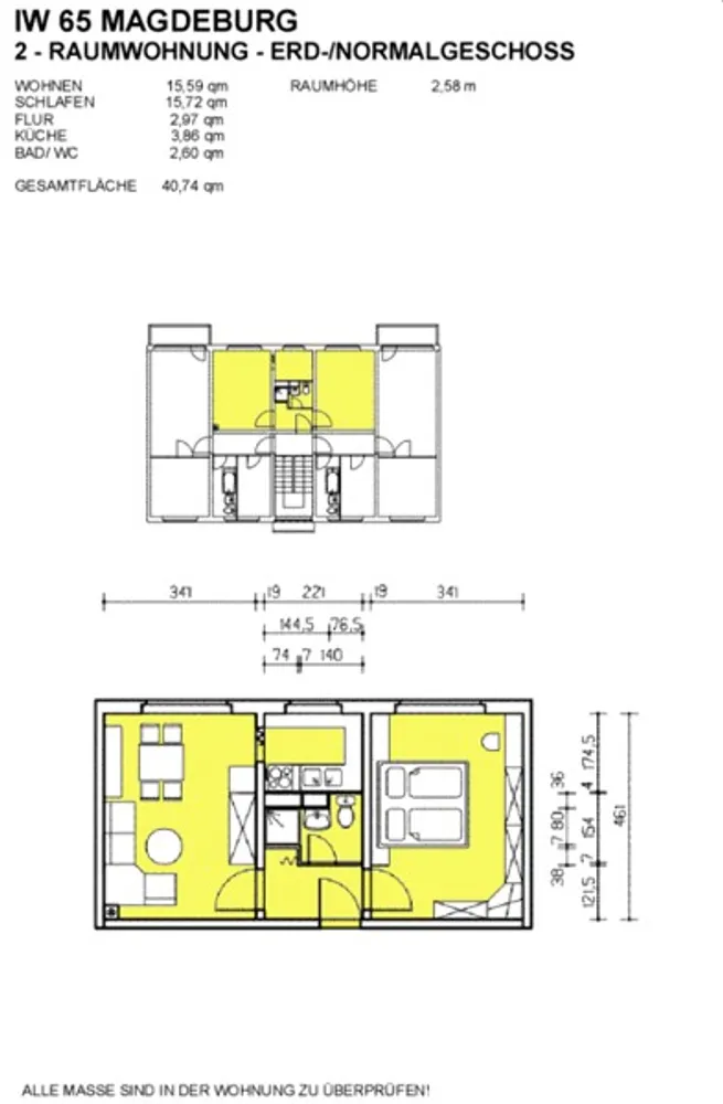 2 Zimmer Wohnung mit 40 m² in Dresden – Bild 1