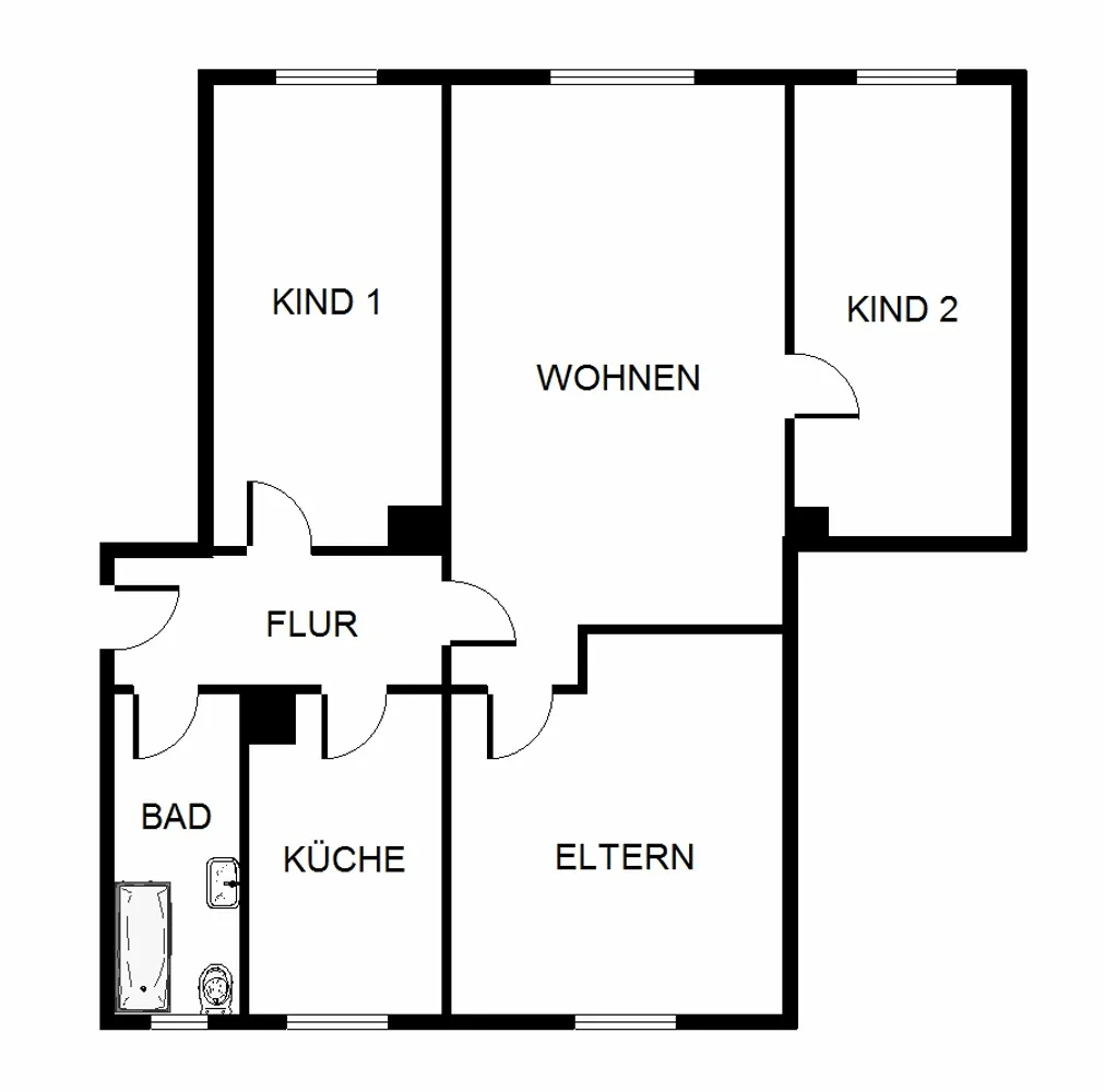 4 Zimmer Wohnung mit 68 m² in Erfurt – Bild 2