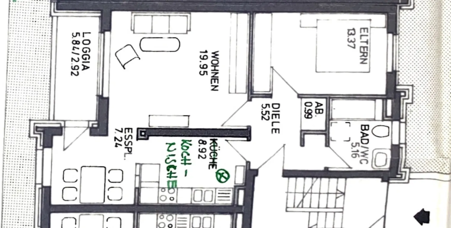 3 Zimmer Wohnung mit 62 m² in Essen – Bild 1