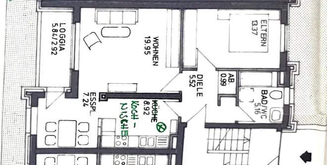 3 Zimmer Wohnung mit 62 m² in Essen – Bild 1