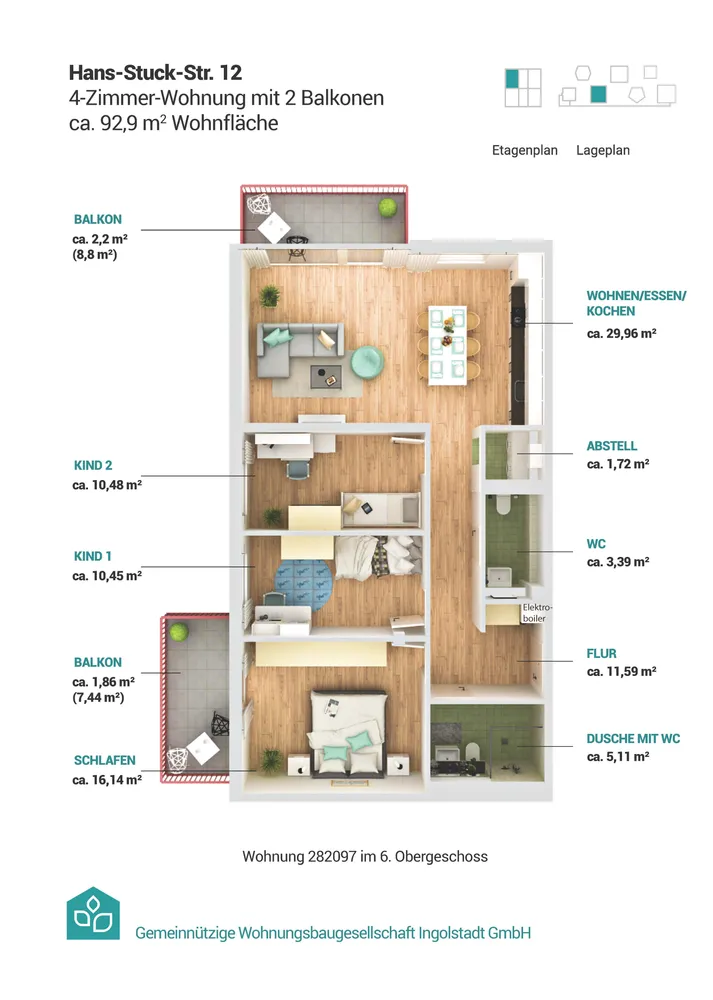 4 Zimmer Wohnung mit 93 m² in Ingolstadt – Bild 4
