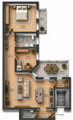 3 Zimmer Wohnung mit 101 m² in Halle (Saale) – Bild 12