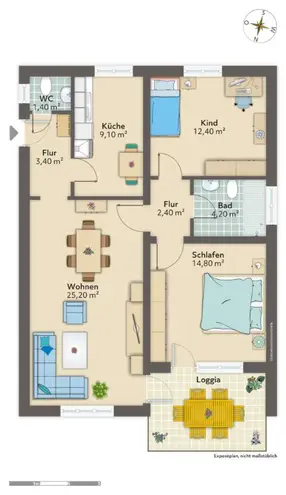 3 Zimmer Wohnung mit 76 m² in Bremen – Bild 12