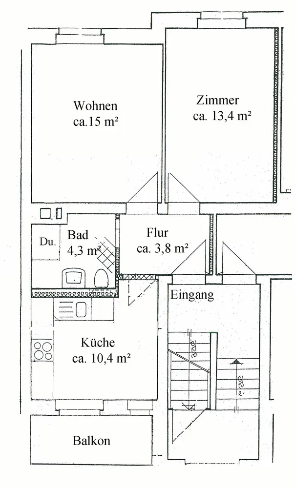 2 Zimmer Wohnung mit 54 m² in Dresden – Bild 2