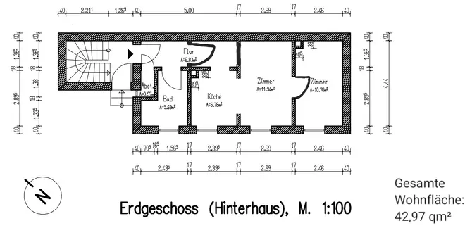 2 Zimmer Wohnung mit 43 m² in Darmstadt – Bild 2