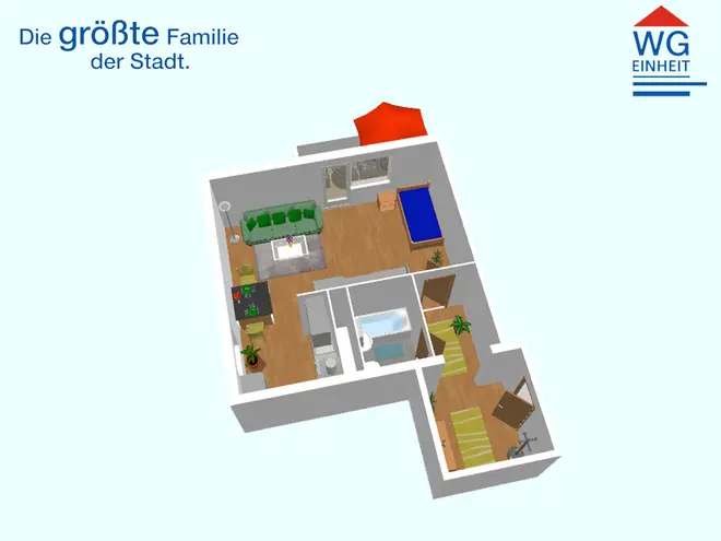 1 Zimmer Wohnung mit 40 m² in Chemnitz – Bild 2