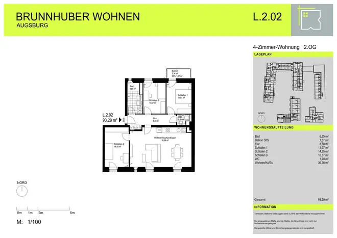 4 Zimmer Wohnung mit 93 m² in Augsburg – Bild 9